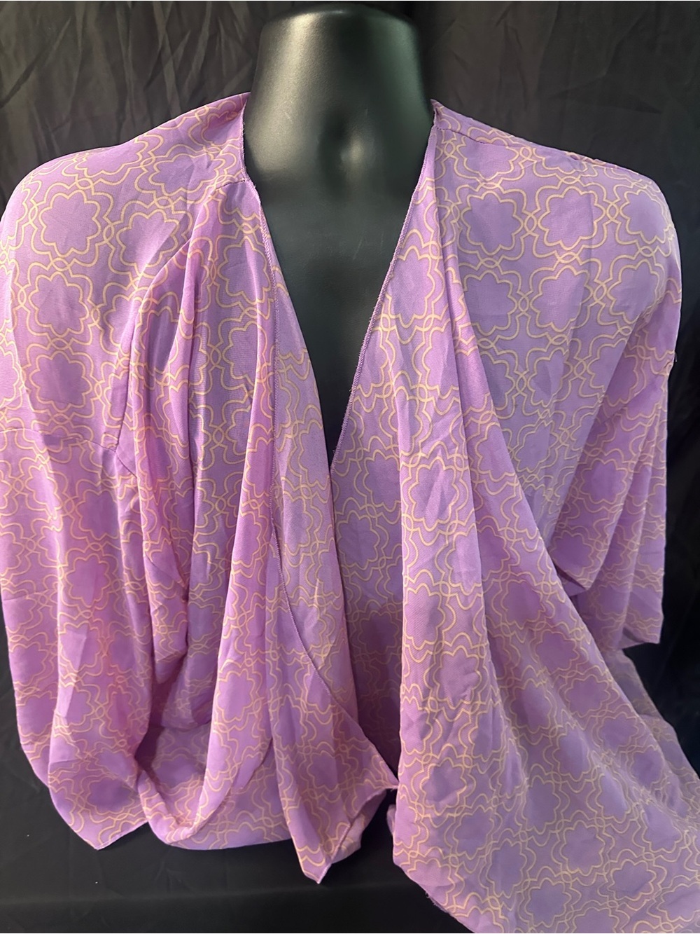 Lightweight Lavender Floral-Pattern Women’s Wrap-Lularoe  NWT-size L-#642